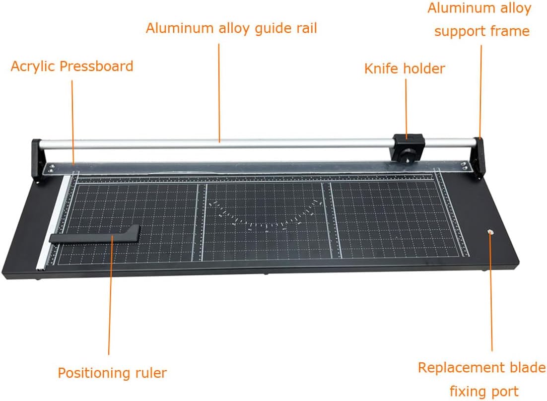 INTBUYING 36 Inch Commercial Manual Precision Rotary Paper Trimmer with an An...