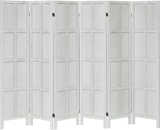 Leesinwing Wood Room Divider 6 Panel Folding Privacy Screen, Classic 5.6Ft - Image 6