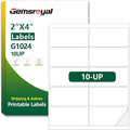 Gemsroyal 2"×4" Address Labels Printable, 4×2 inch White Matte Shipping Label by Gemsroyal