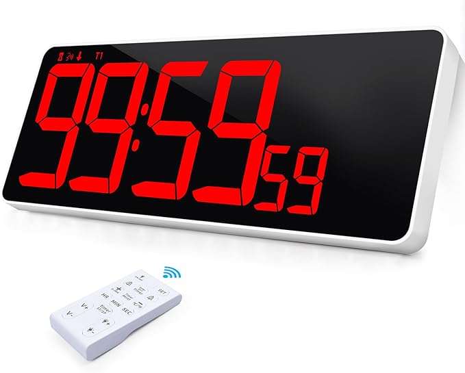 KMMKGG 13.7”Digital Timer Large LED Screen displays（5'' Number）, The Date time by Unknown