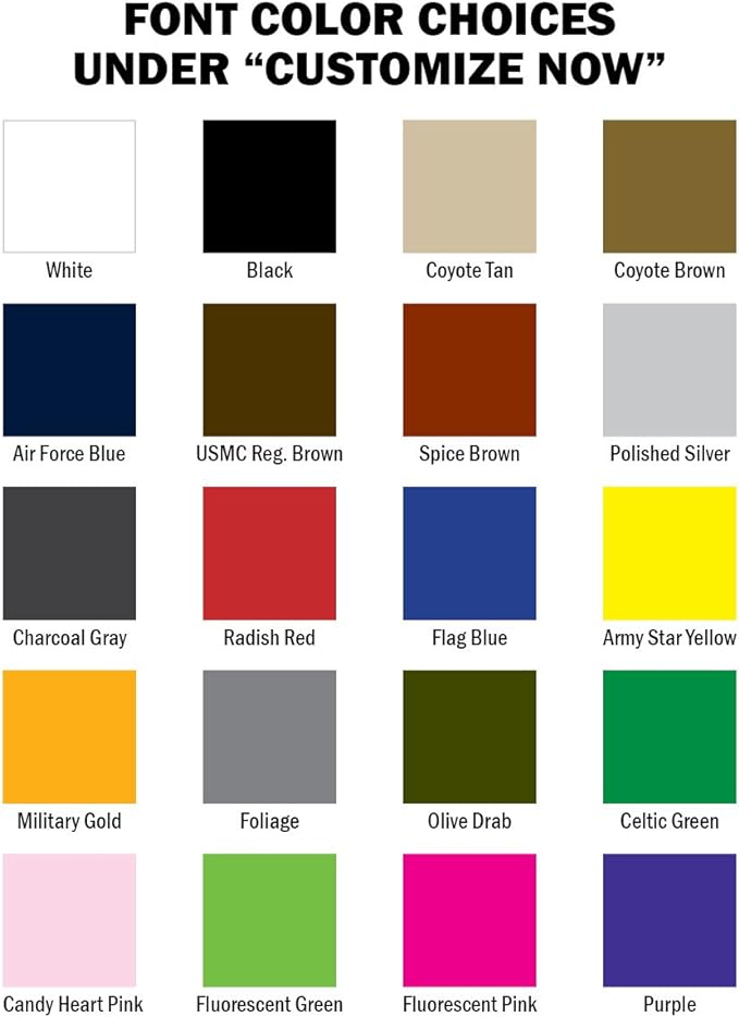 Custom Uniform Name Tapes Solid Colors. Made in The U.S.A. Ships Under 24 - Image 2