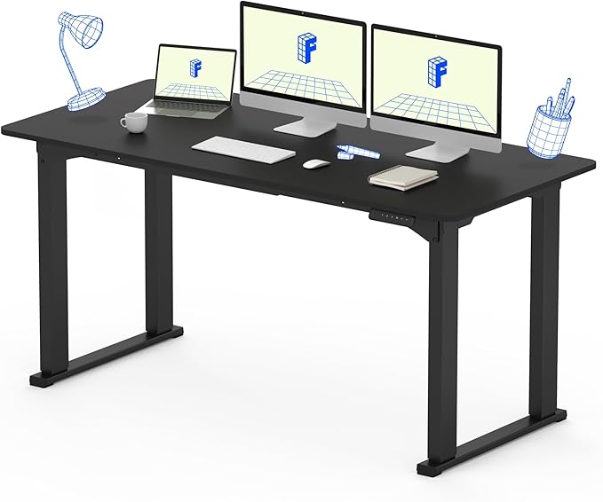 FLEXISPOT 4 Legs Standing Desk 63 x 28 Inch Electric Adjustable Height by FlexiSpot