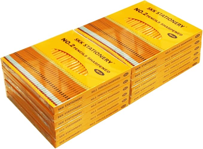 SKKSTATIONERY 600Pcs 2 HB Pencils Pre-sharpened pencils Set, Woodcase Lead by SKKSTATIONERY