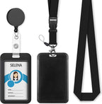 Black Badge Holder Retractable Lanyard, Lanyards by Mcapirivo