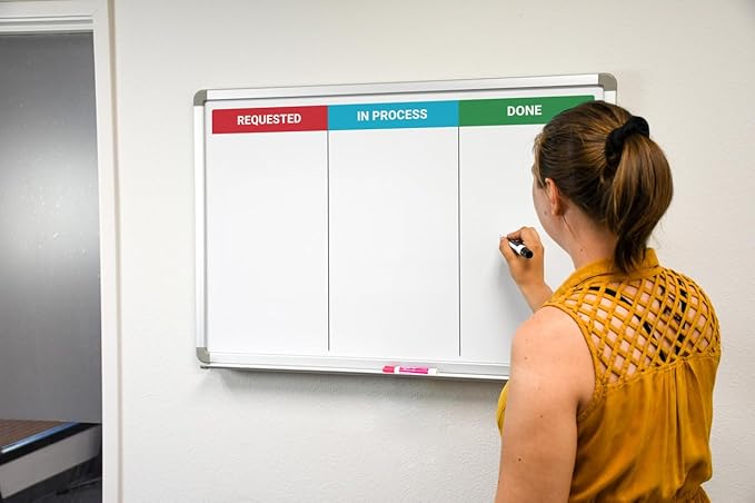 Kanban Whiteboard 48" x 36" - Image 4