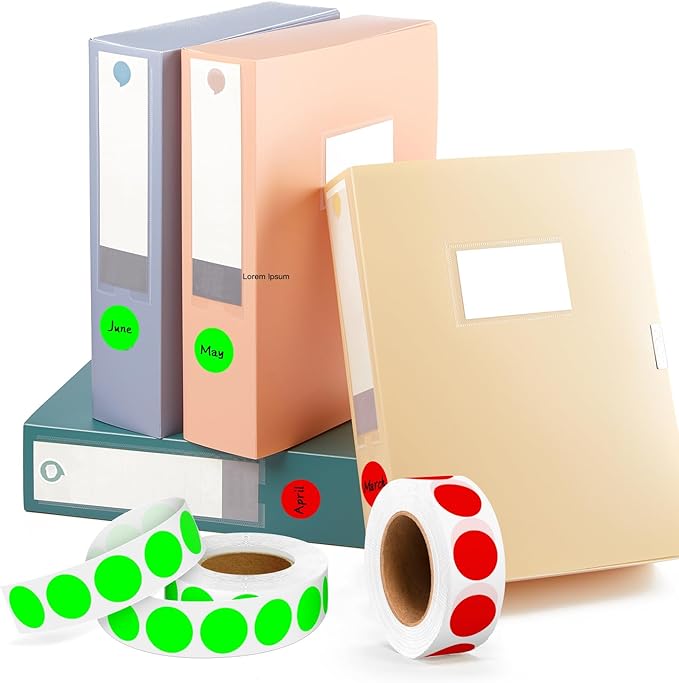 PARLAIM 2 Rolls 2000PCS 3/4" Round Circle Color-Code Dot Stickers, 2 Color - Image 4