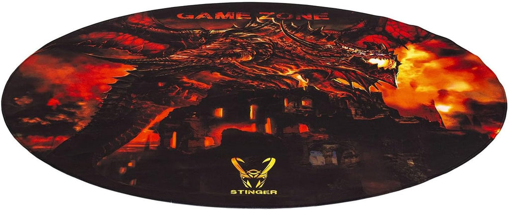 Woxter Stinger Floor Plan Networks - Floor Gaming Mat, Floor Protection Mat - Water Resistant, Washable, 100% Microfiber, Diameter 120 cm, Red Colour