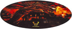 Woxter Stinger Floor Plan Networks - Floor Gaming Mat, Floor Protection Mat - Water Resistant, Washable, 100% Microfiber, Diameter 120 cm, Red Colour