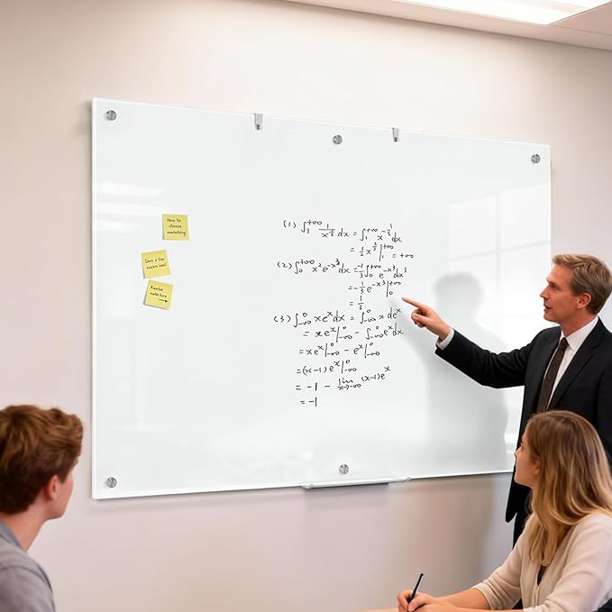 Large Glass Whiteboard, 72 x 48 Inches Magnetic Glass Dry Erase Board - Image 7