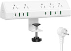 Jgstkcity Desk Clamp Power Strip, 45W Fast Charging Station, 4 USB-C, 4 USB-A by Jgstkcity
