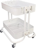 LiWNYRK 2 Tier Under Desk Storage Cart by LIWNYRK