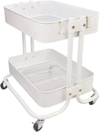 LiWNYRK 2 Tier Under Desk Storage Cart by LIWNYRK