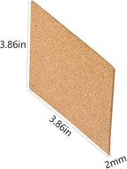 MIDELONG Self-Adhesive Cork Sheets 4"x 4" - Image 2