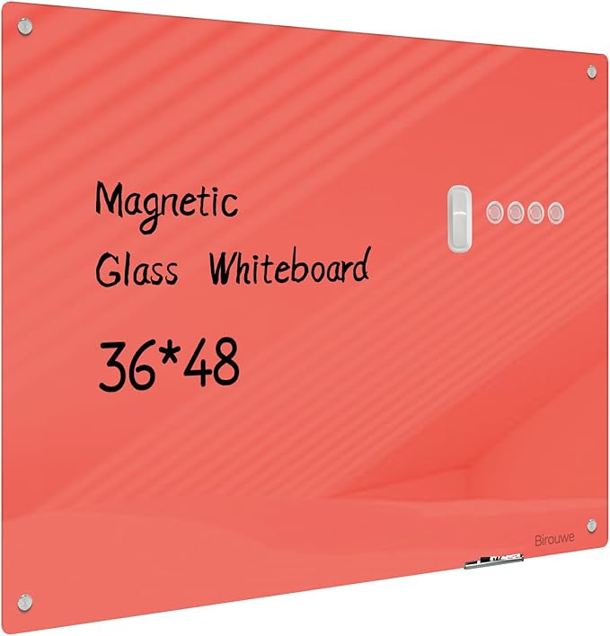 Magnetic Glass Whiteboard by Unknown