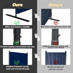 CHOSENM Room Divider, 4 Panel Folding Privacy Screens - Image 3