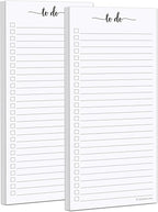321Done 2-Pack Skinny To Do List Notepad, Made in USA by 321Done