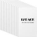 Elcoho 12 Pack White Foam Board, 24 x 36 Inch Acid-Free Foam Core Board