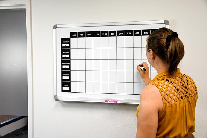 Work Week Dry-Erase Scheduling Whiteboard 60" x 40" - Image 4