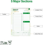 To Do List Notebook Daily Planner A5 CheckList Pad 52 Sheets, 5.9" x 8.2" Daily - Image 2