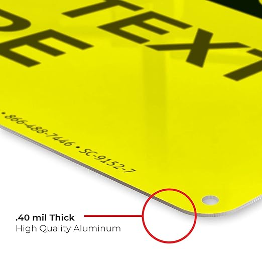Custom Caution Sign, OSHA Sign, 10x7 Inches, Rust Free .040 Aluminum, Fade - Image 6