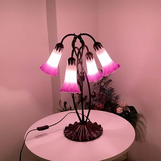 Bieye LS03 Lily Flower Blown Glass Lampshade - Image 8
