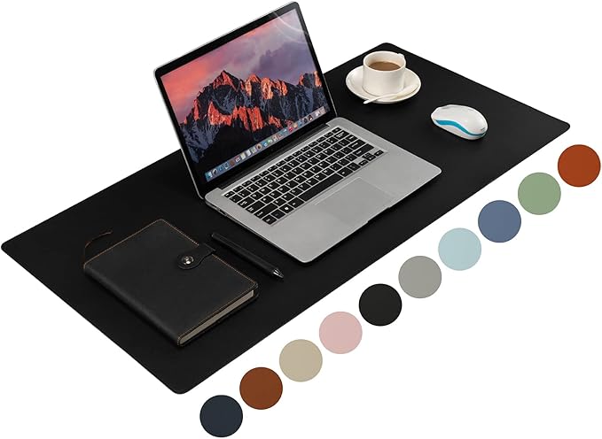 Leather Desk Pad, Wolaile 36x17 inch Large Mouse Pad, Waterproof Non-Slip by Wolaile