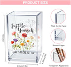 Vgrti Just Be Yourself Acrylic Makeup Brush Organizer Holder, Motivational - Image 2