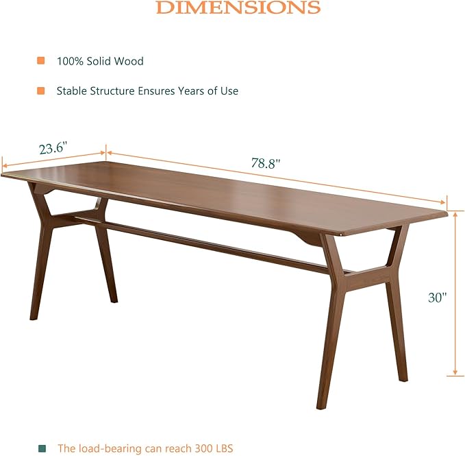 OSCHF Solid Wood Study Desk - Image 2