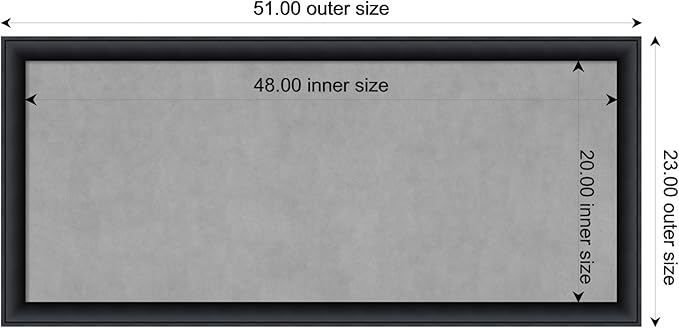 Amanti Art Black Framed Magnetic Board 23x51 Oversize Vision Board - Image 4