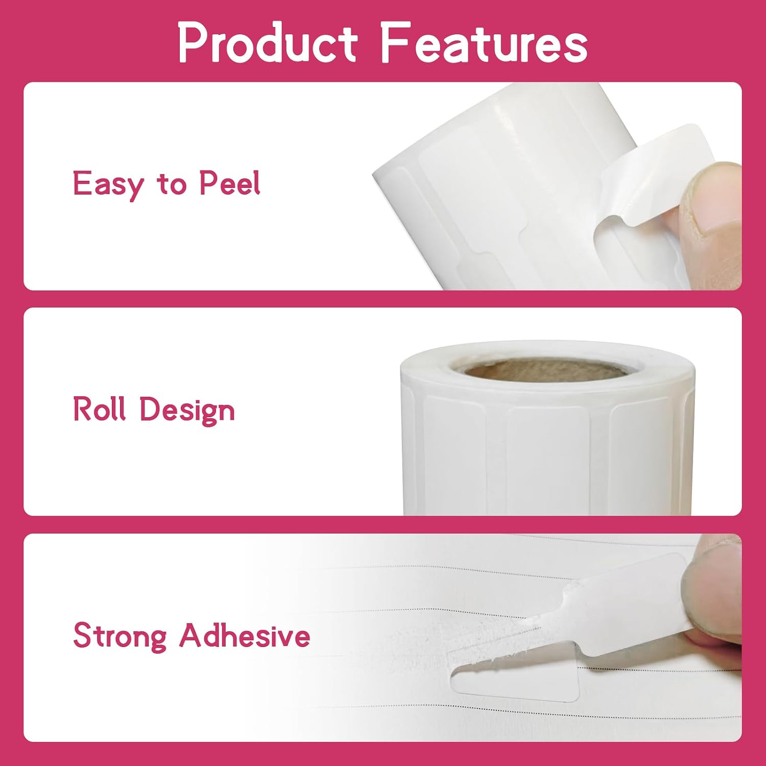 500 PCS Jewelry Price Tags Stickers for Necklace Earring Price Identify | Self Adhesive White Blank Dumbbell labels for Bracelet, Ring, Clothing Display