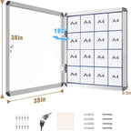 Mifuro 38"x38" Enclosed Bulletin Board, Lockable Weather-Resistant Aluminum - Image 5