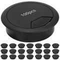 QWORK Desk Grommet –100 Pack 2 in Cable Gromme, Plastic Desk Cable Hole Cover by QWORK