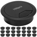 QWORK Desk Grommet –100 Pack 2 in Cable Gromme, Plastic Desk Cable Hole Cover by QWORK