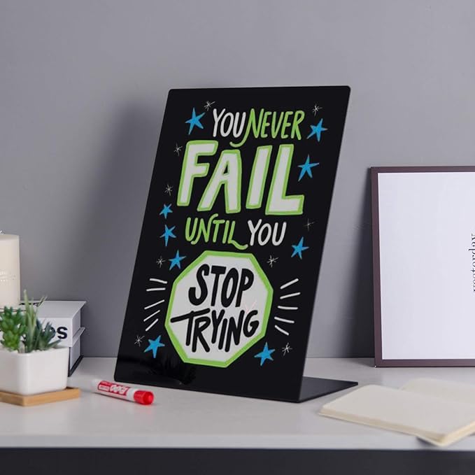 Liry Products Black Acrylic Tabletop Chalkboard Sign Liquid Chalk Markers - Image 5