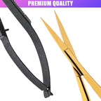 Cross Edge Spring Scissors 5 Inch straight Stainless-Steel Precision Eyebrow & - Image 5