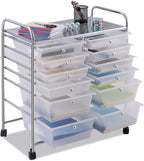 Giantex 12 Drawer Rolling Storage Cart Tools Scrapbook Paper Office School - Image 7