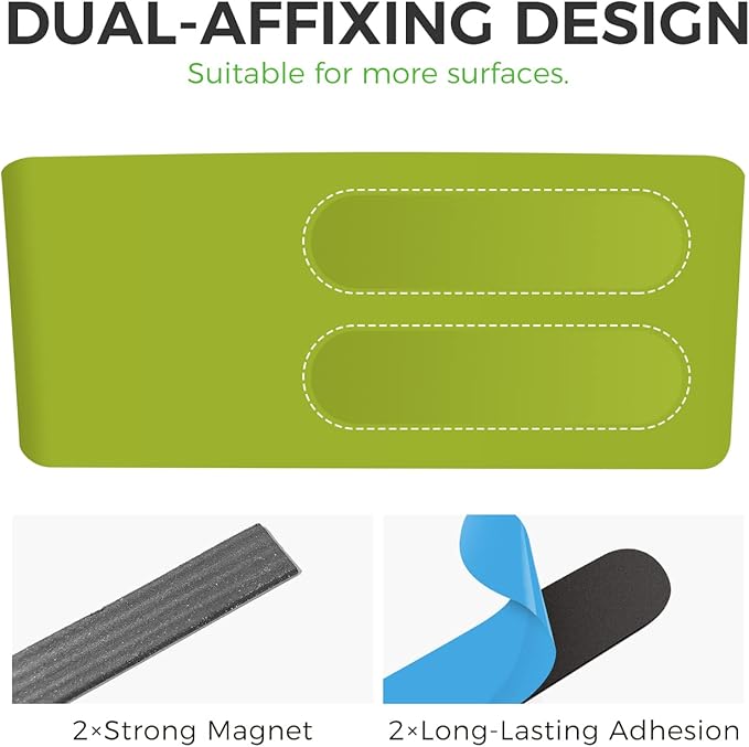 loukin Magnetic and Adhesive Marker Holder, Dry Erase Accessory Tray, Magnetic - Image 4