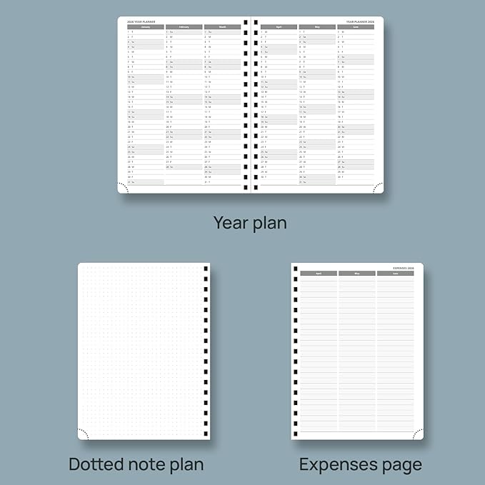 POPRUN 2026 Planner with Hourly Schedule, Vertical Layout - Image 5
