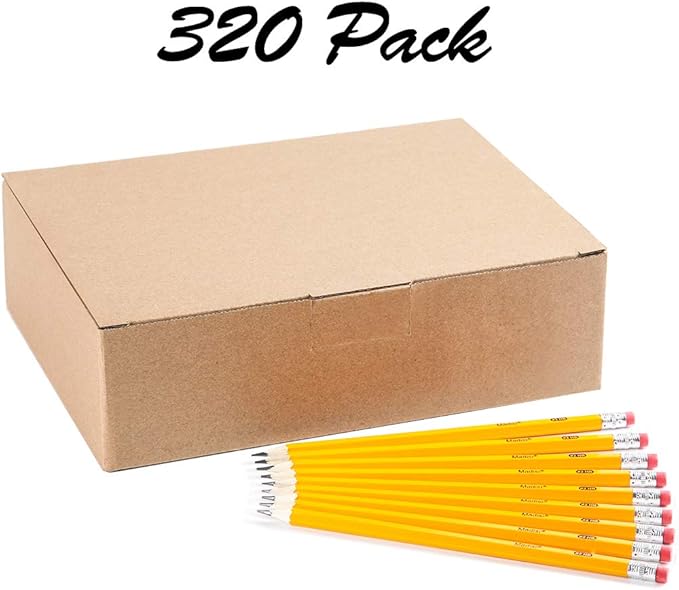 Madisi Wood-Cased #2 HB Pencils, Pre-sharpened, Bulk Pack, 320 pencils - Image 2