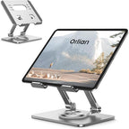 Tablet Stand Holder with Thickened 360°Rotating Base Dual Rod Adjustable by Orlian