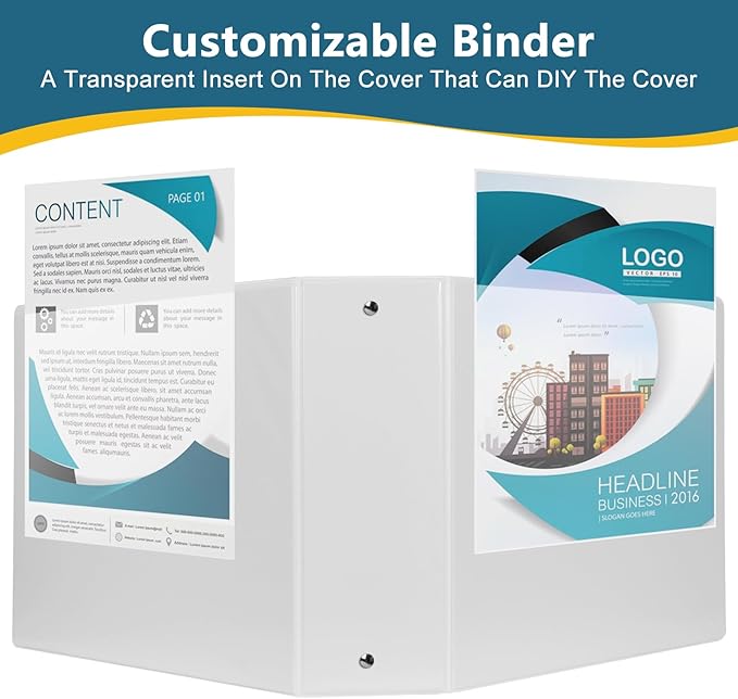 CIXILDTS 3-Inch 3 Ring Binder, Standard 3" Round Ring Binder Fit Letter Size - Image 5