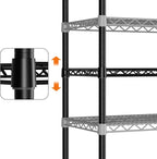 SINGAYE 4 Shelves Adjustable Shelf Heavy Duty Shelf 1400LBS Wire Storage - Image 7