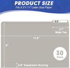 File Folder, HERKKA 30 Pack 1/3 Cut Tab File Folders, File Folders Great - Image 2
