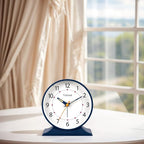 Tinload 4.5" Antique Retro Analog Alarm Clock, Small Silent Bedside Desk Clock - Image 4