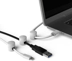 ICONIT Cable Anchors for Desk Organization White | Premium Aluminum Cord - Image 3