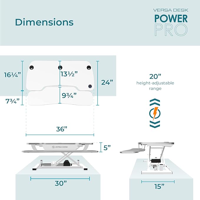 VERSADESK® PowerPro™ Electric Standing Desk Converter - Image 4