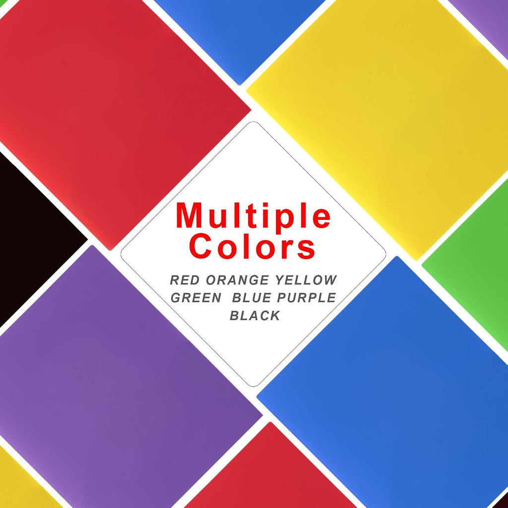 Aegero Plastic Folders with Pockets (7 Pack, Assorted Colors) | Durable Heavy Duty File Folders with Business Card Slot, 2-Pocket Folder for Schoolwork & Office,Letter Size