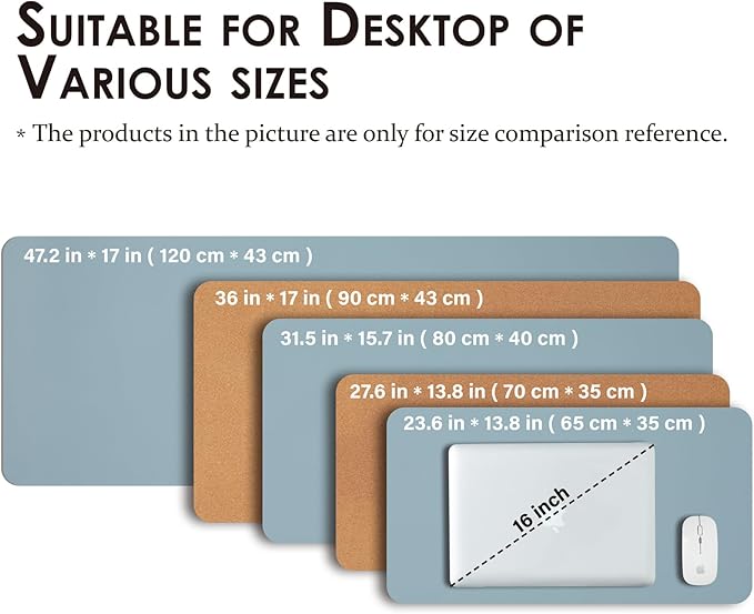 Cork Desk Mat - Dual-Sided Desk Pad - Image 5