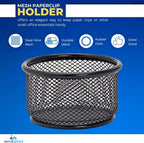 1InTheOffice Mesh Paper Clip Holder For desk, Paperclip Holder (2 Pack)