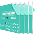 CALPALMY 12 x 12 Inch Clear Acrylic Sheet Plexiglass 1/4" Thick; Use by CalPalmy